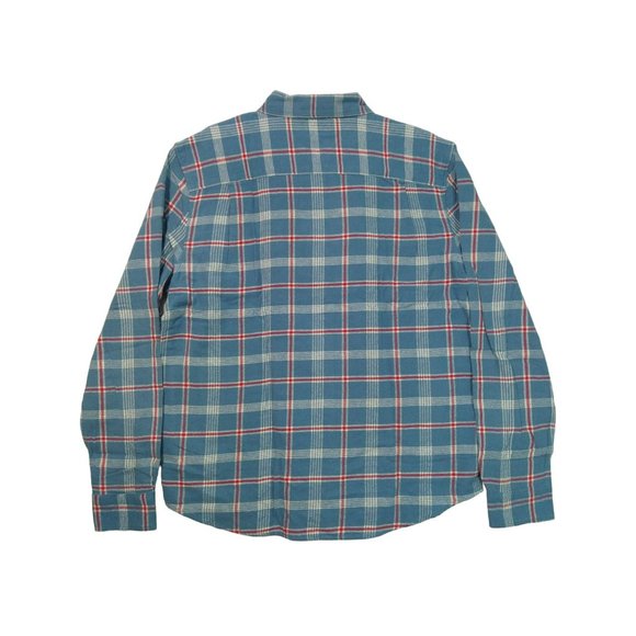 NWT Lucky Brand Blue Plaid Flannel Long Sleeve Shirt Mens Size Large - Picture 2 of 11